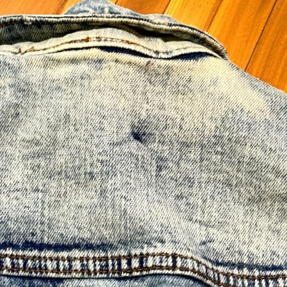 🧢 Evolution in Design Youth Denim Jacket Sz L (14–16) Distressed Look - Picture 7 of 13